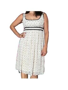 Adrianna Papell 4 Dress Polka Dot Sleeveless Babydoll Fairy Whimsical Party NWT